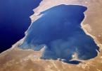 Kara-Bogaz-Gol: Melnā rīkles ezers Kaspijas jūra Kara Bogaz Gol