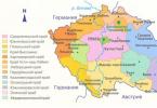 Ģeogrāfija, valsts raksturojums un raksturojums Čehijas Republikas raksturojums saskaņā ar valsts apraksta plāna prezentāciju