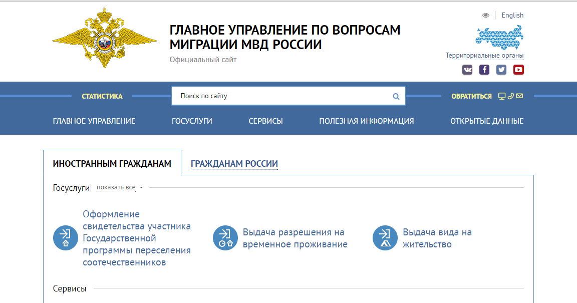 Управление по вопросам миграции отделы